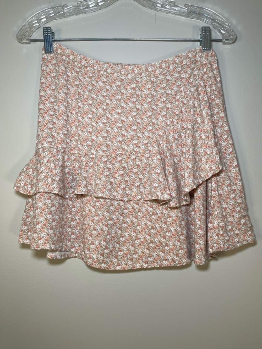 Japna Pink Floral Ruffle Skater Skirt